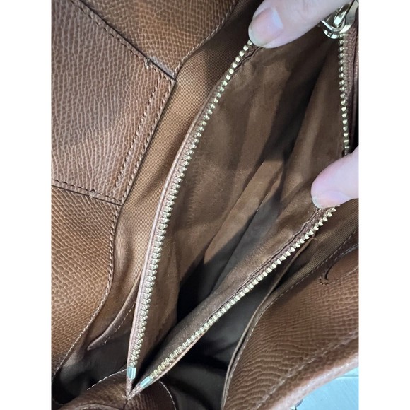 Coach Margot Carryall Brown Crossgrain Leather Shoulder Bag - Great Condition - Picture 11 of 16